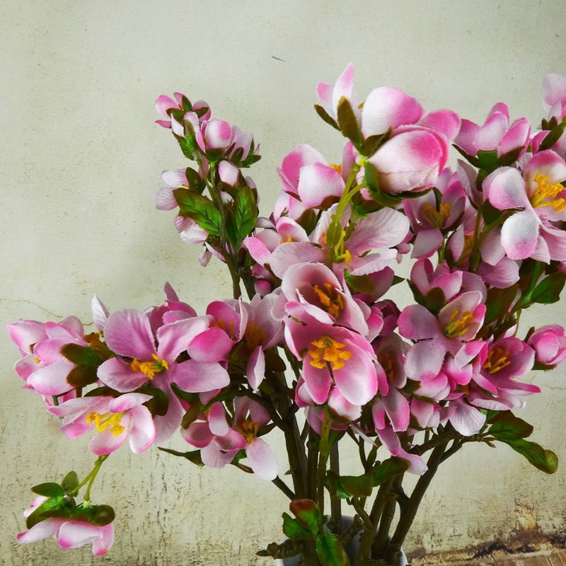 Umělá třešňová větvička- růžová, 55 cm