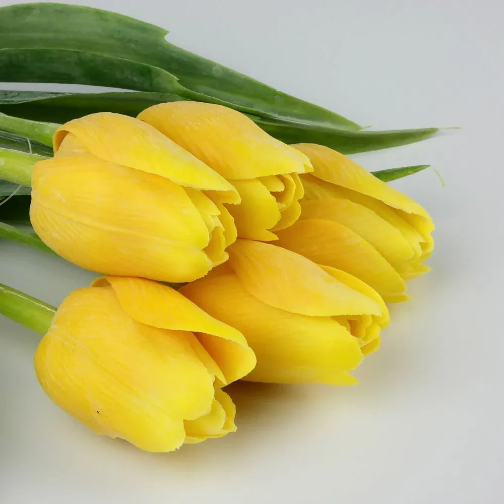 Umělý tulipán tmavě žlutý- 43 cm, č. 6