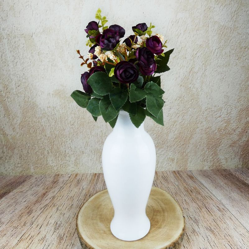 Bílá porcelánová váza Amfora- 31 cm