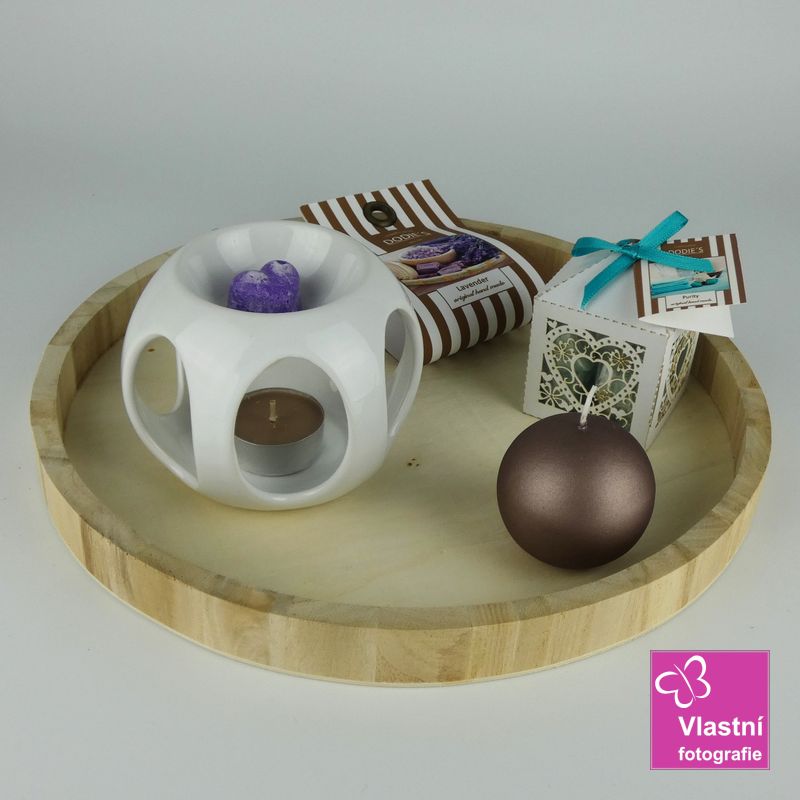 Porcelánová bílá kulatá aromalampa Bella