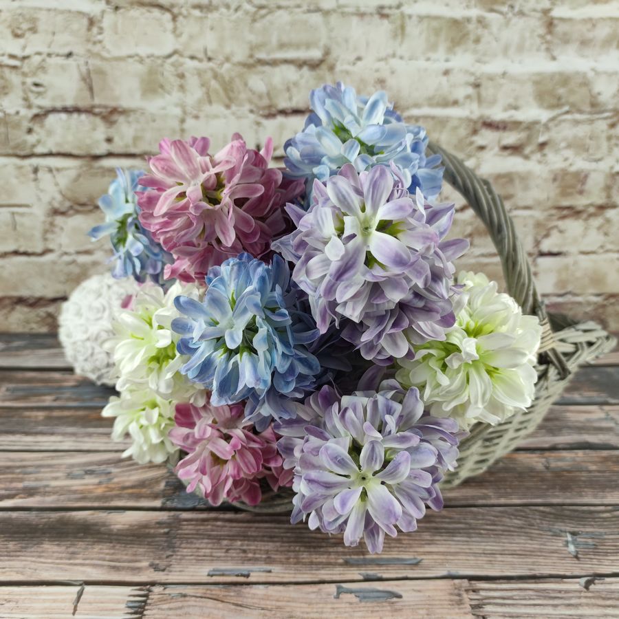 Umělý hyacint bílý- 38 cm