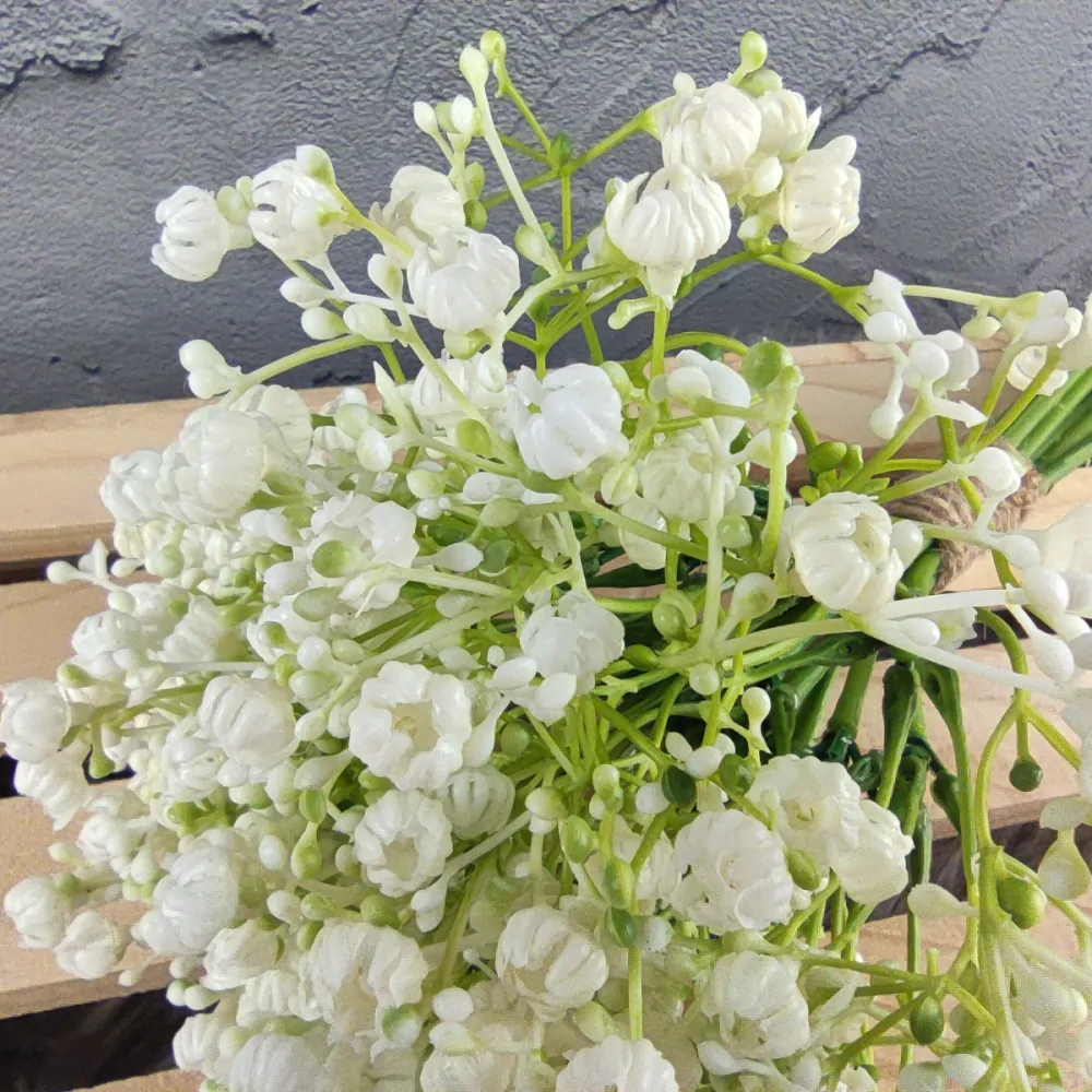 Umělá květina Gypsophila bílá- nevěstin závoj, svazek 12 ks, 32 cm