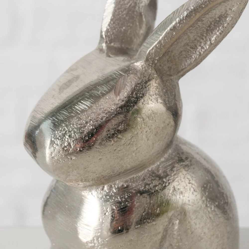 Kovový zajíček- velikonoční figurka 9,6 cm