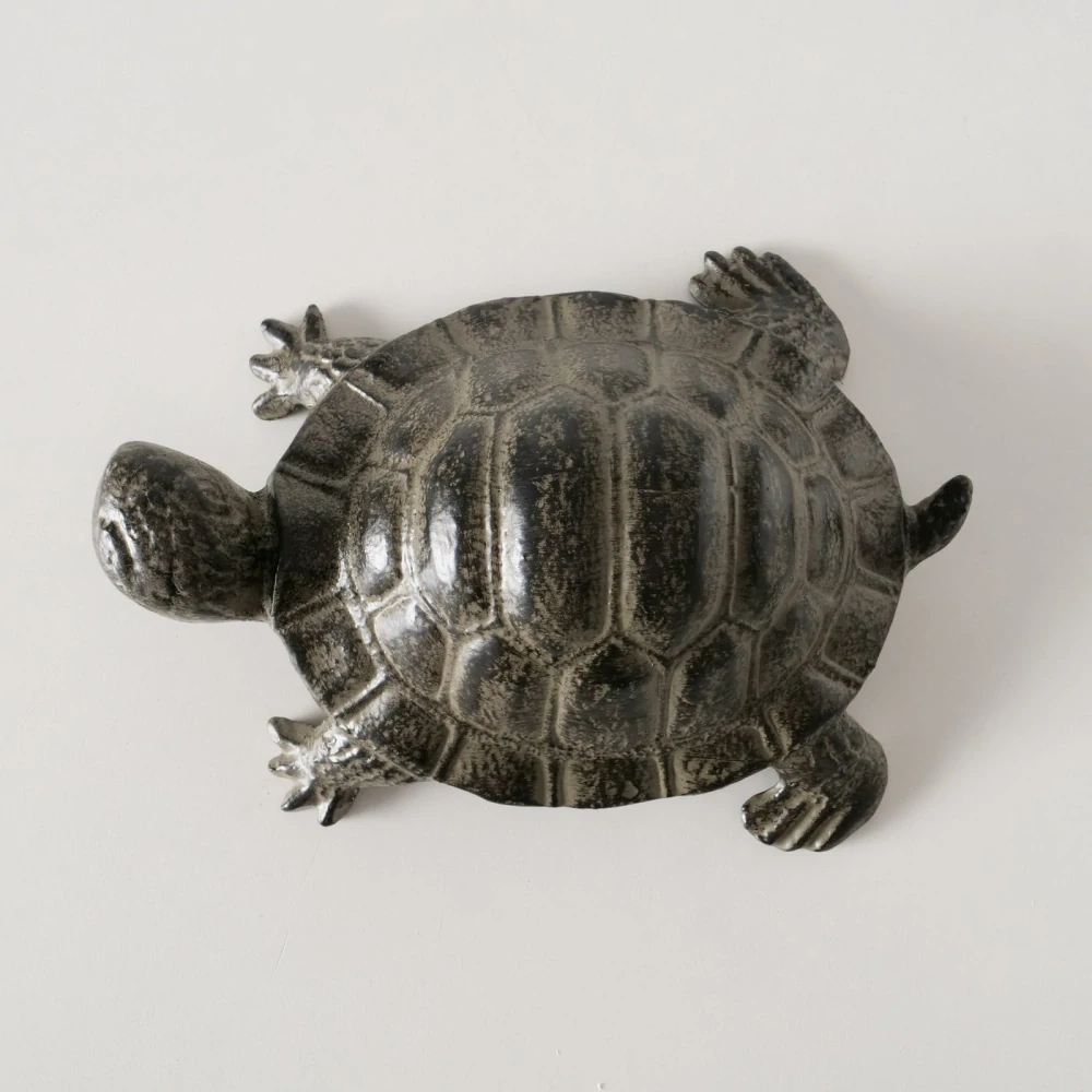 Zahradní kovová figurka- želva- varianta B, 21 cm