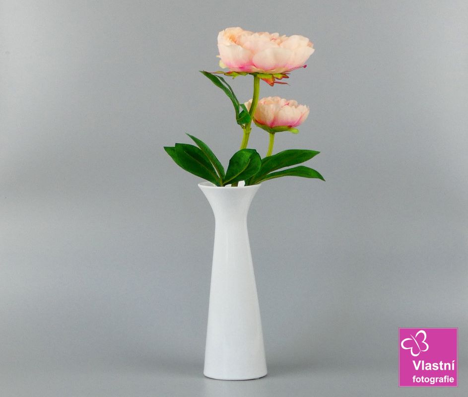Bílá porcelánová váza Sisi- 34 cm