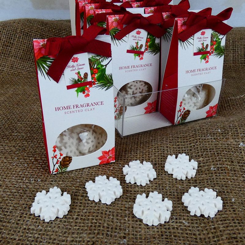 Vánoční vonný jíl vločky- Holly xmass and snow