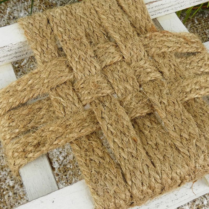 Dřevěné dekorační sáňky s výpletem- délka 29 cm
