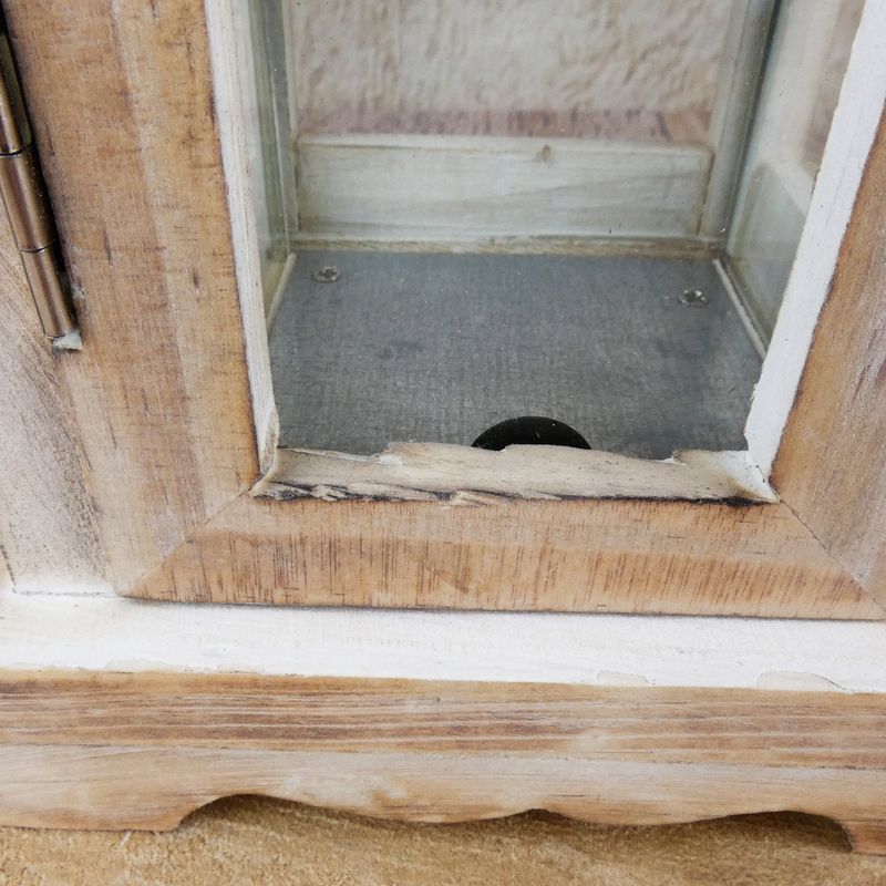 Dřevěná lucerna v přírodní barvě s šedou stříškou- 25 cm II. jakost