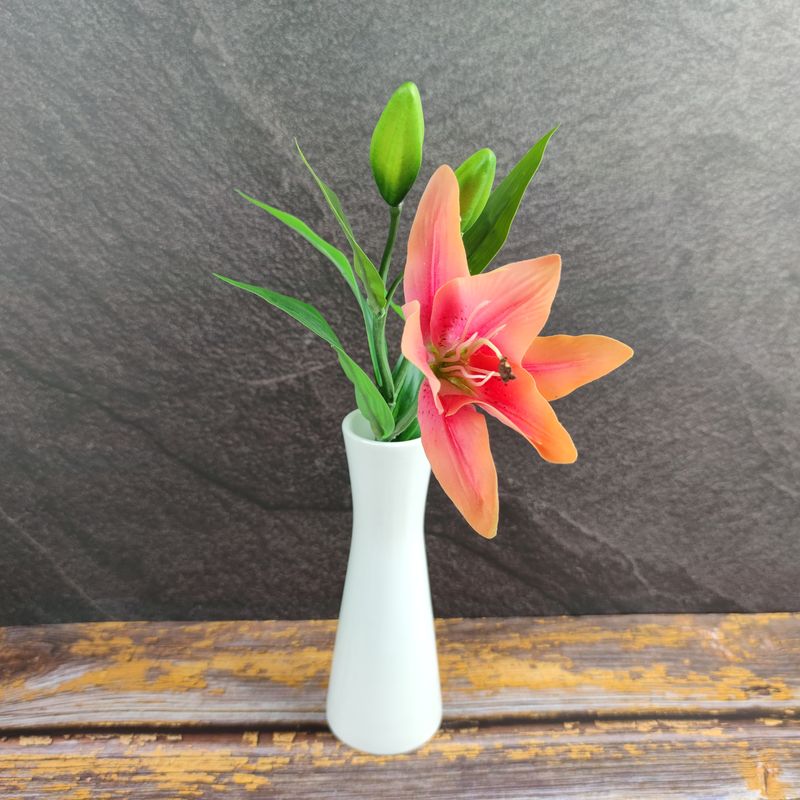 Bílá porcelánová váza Inka- 20 cm