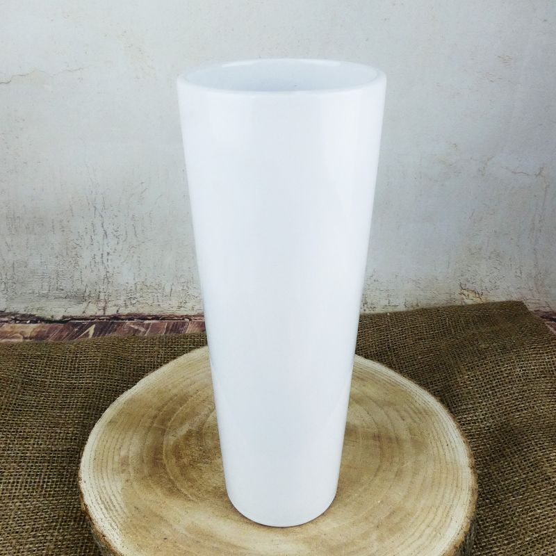 Bílá porcelánová váza Coni- 25 cm