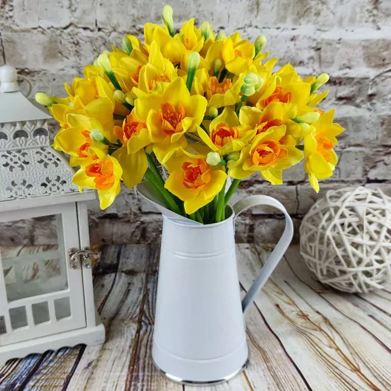 Umělý narcis oranžovo- žlutý- 35 cm