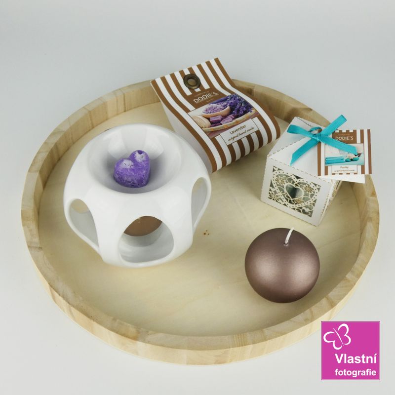 Porcelánová bílá kulatá aromalampa Bella