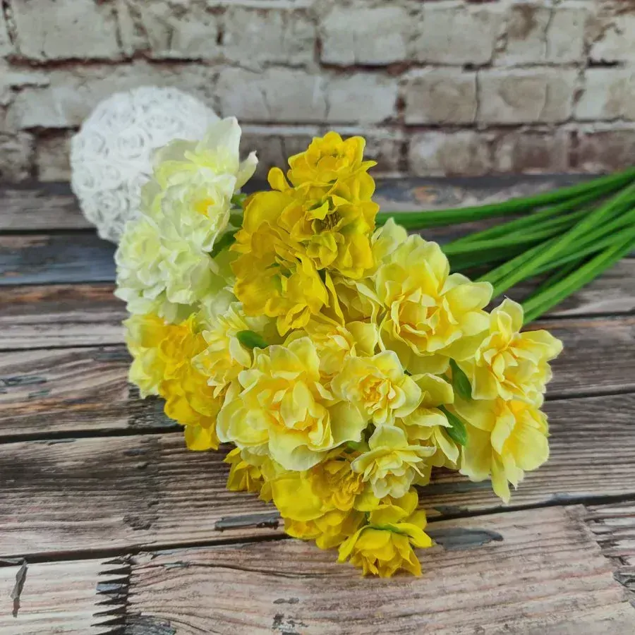 Umělý narcis tmavě žlutý- 55 cm