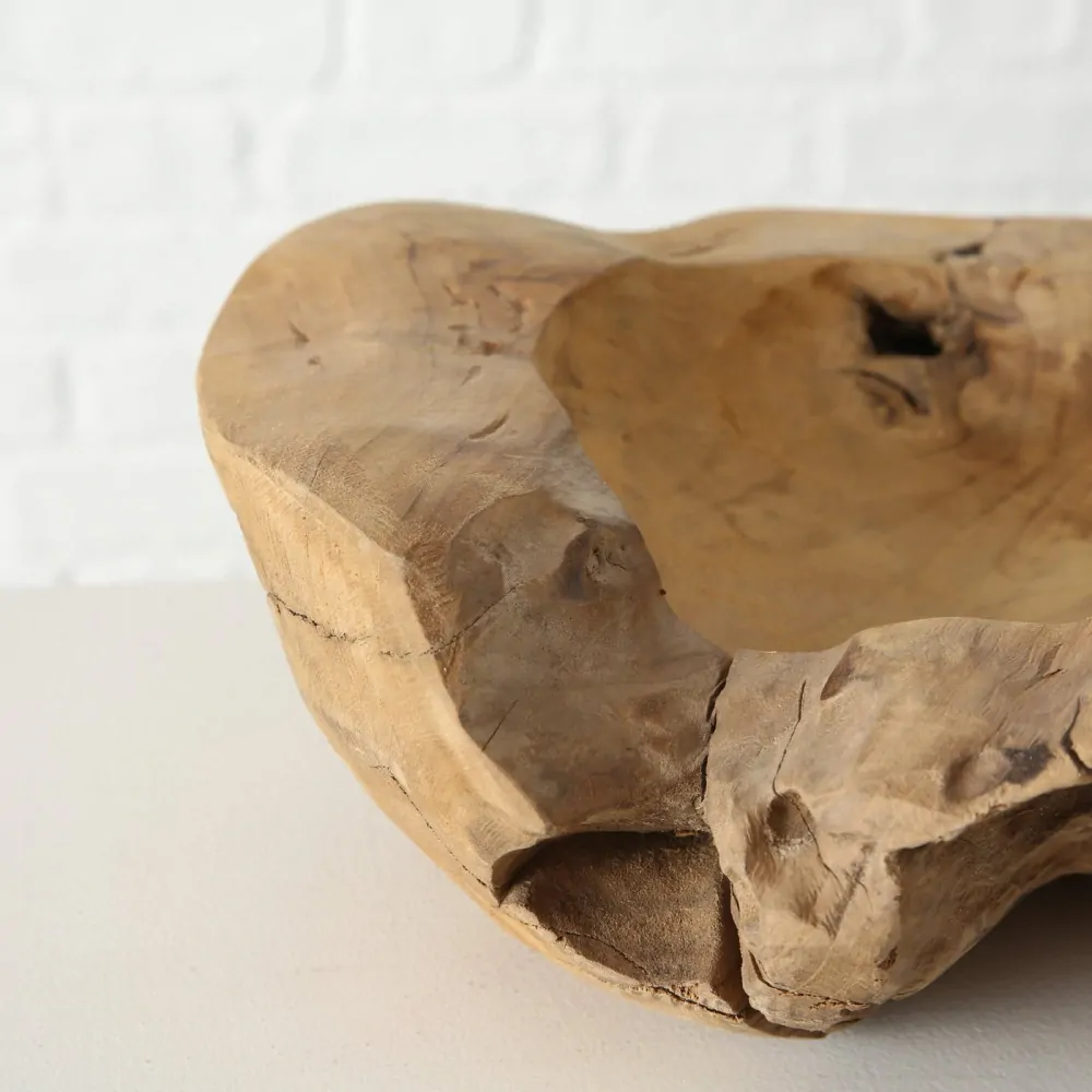 Velká dekorativní mísa z teakového dřeva- 26 cm