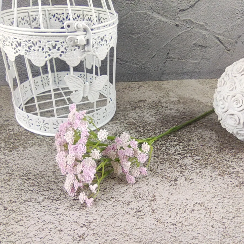 Latexová květina Gypsophila světle růžová- nevěstin závoj, 6 ks, 50 cm