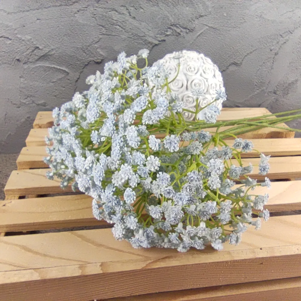 Latexová květina Gypsophila světle modrá- nevěstin závoj, 50 cm
