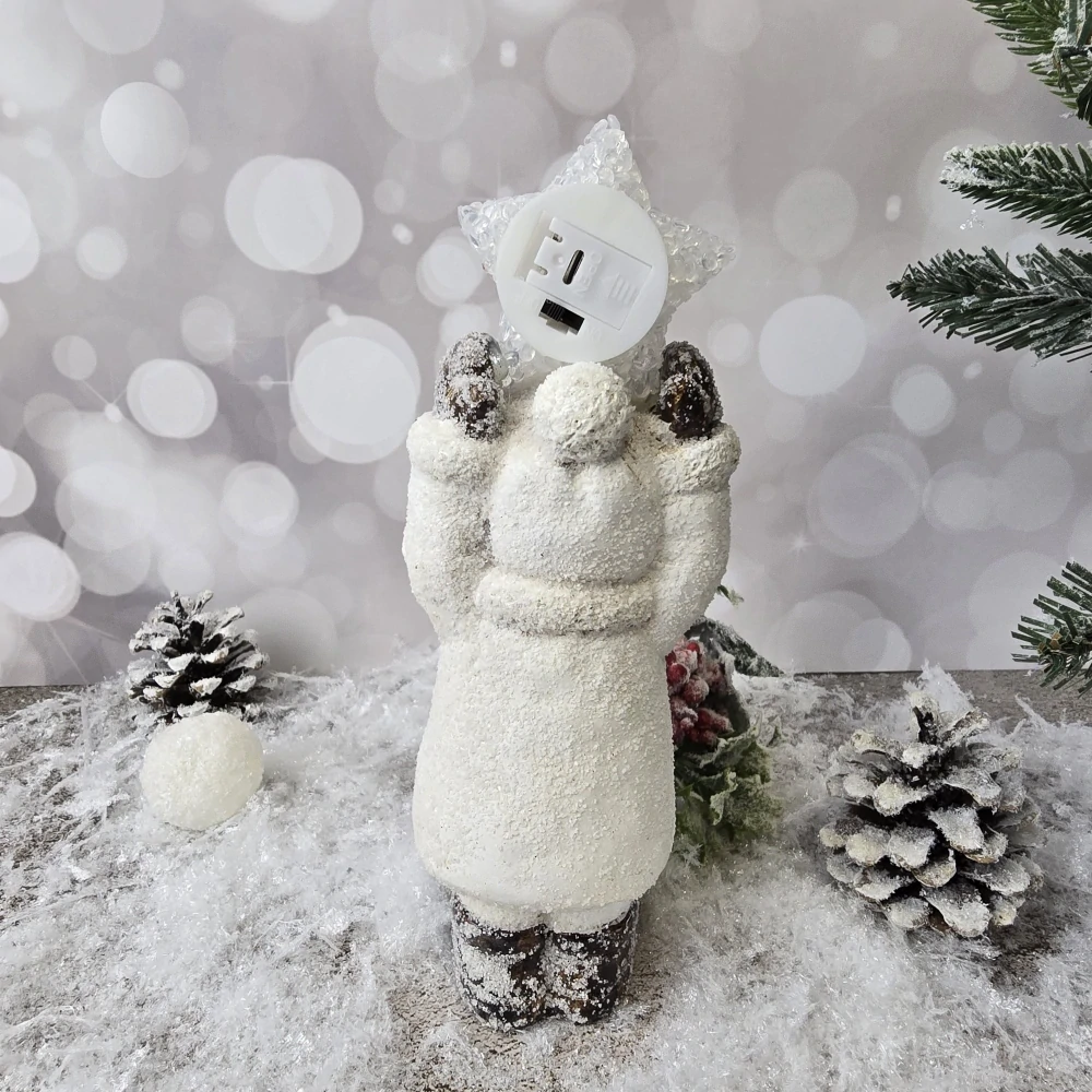 Figurka zimního dítěte s LED hvězdou- 22 cm