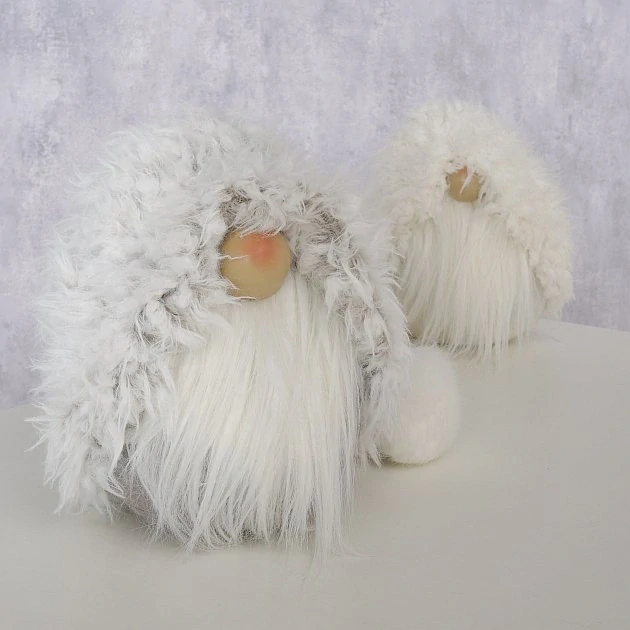 Vánoční skřítek Lulo v bílé čepici- 15x 54 cm