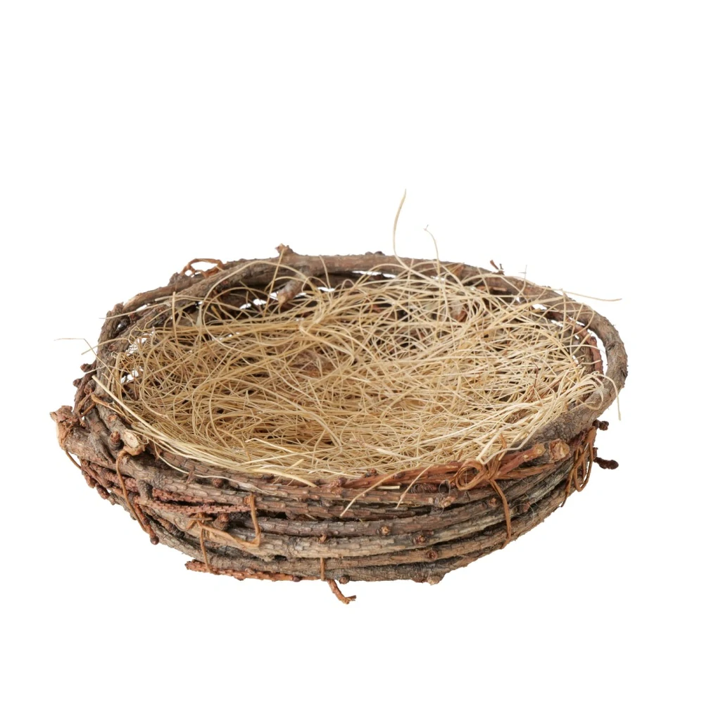 Velikonoční dekorace- hnízdečko z borovicových větviček, 14 cm