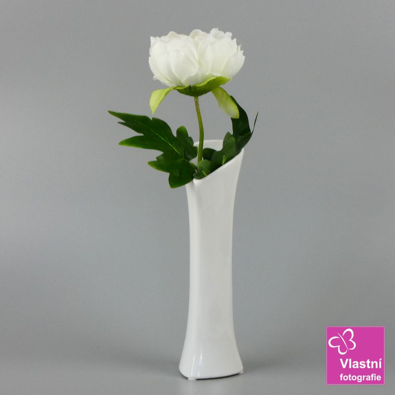 Porcelánová váza Ingrid bílá- střední 26 cm