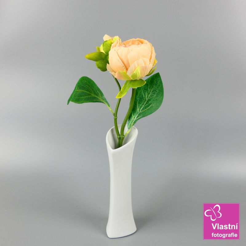 Porcelánová váza Ingrid bílá- malá 22 cm