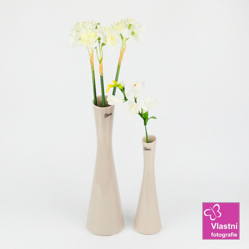 Porcelánová béžová váza Link- 35 cm