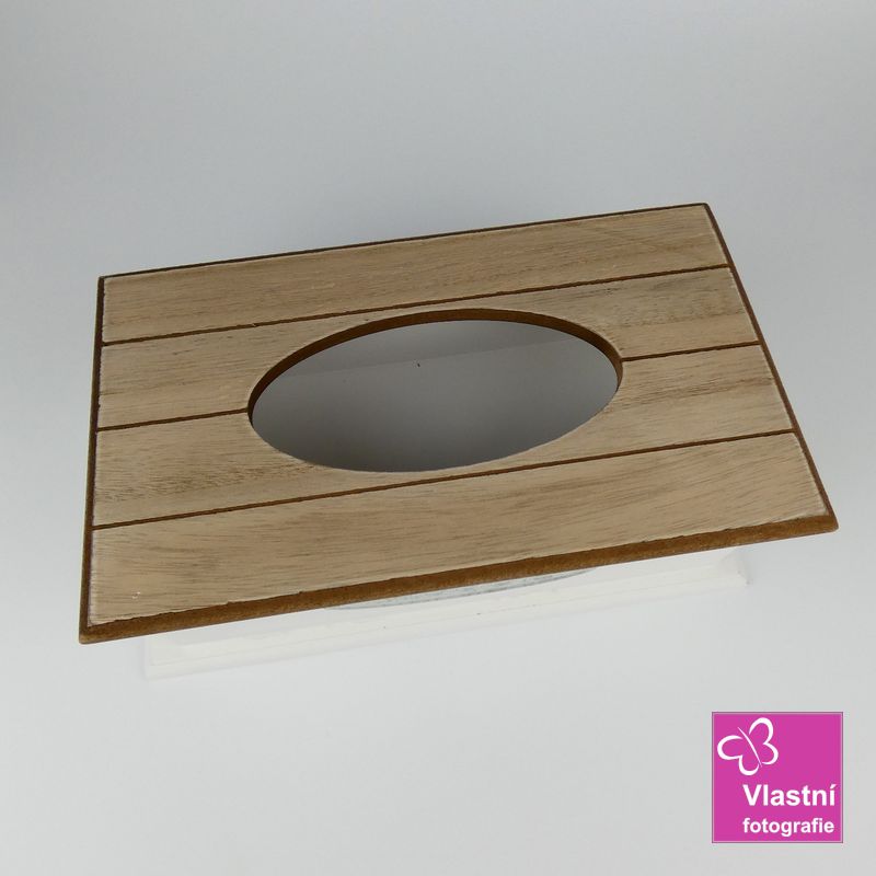 Dřevěný box na kapesníky Tissue