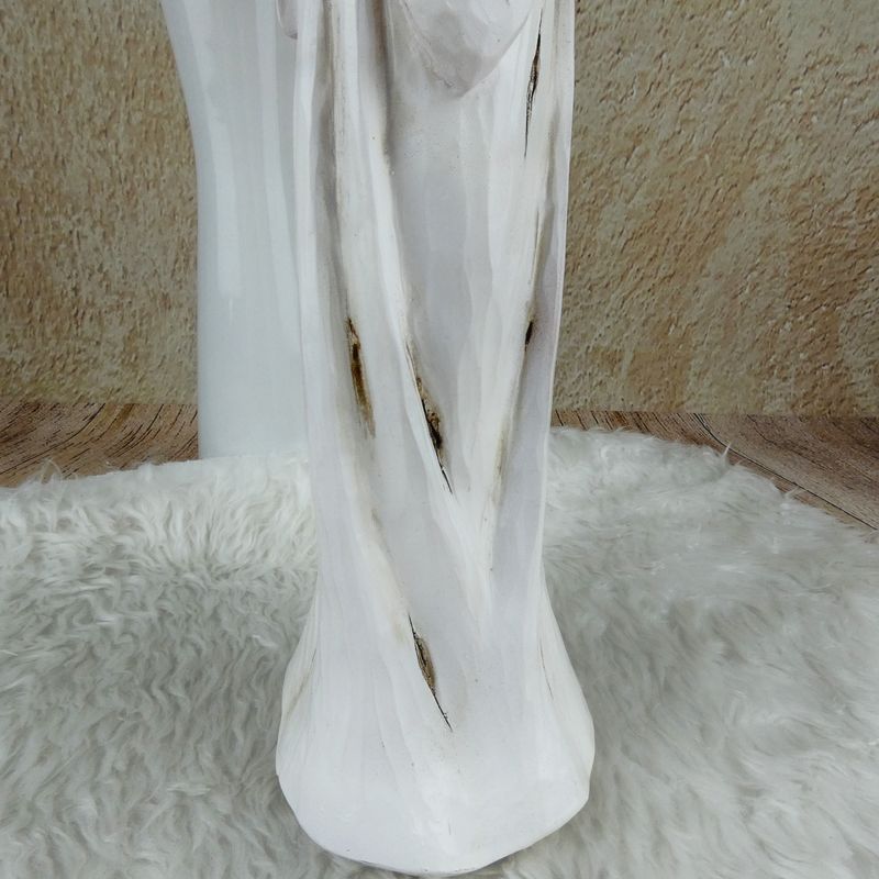 Krémová soška anděla se srdcem- 40 cm