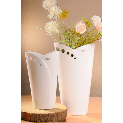 Bílá porcelánová váza Valeria- 25 cm