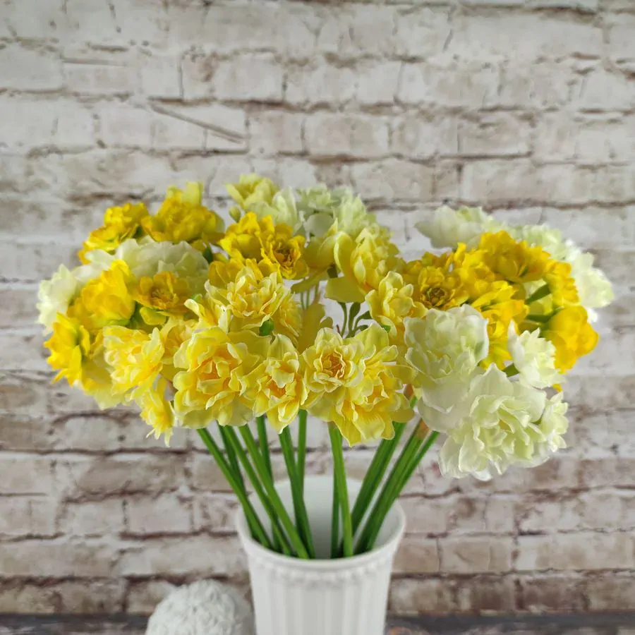 Umělý narcis světle žlutý- 55 cm
