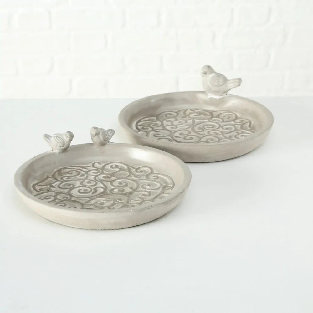 Kulaté dekorační pítko pro ptáčky- jeden ptáček, 25 cm