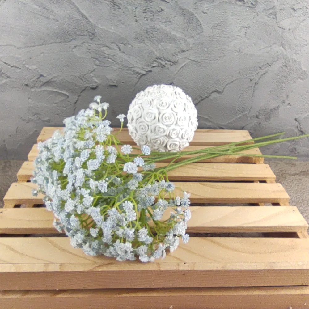 Latexová květina Gypsophila světle modrá- nevěstin závoj, 50 cm