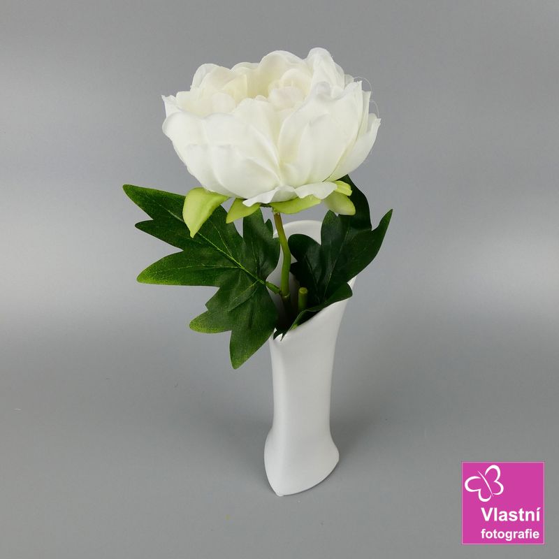 Porcelánová váza Ingrid bílá- střední 26 cm
