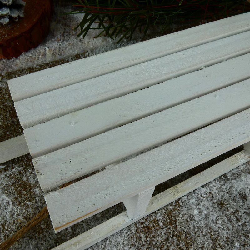 Dekorativní dřevěné sáňky 28 cm