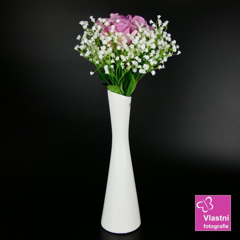 Porcelánová bílá váza Link- 35 cm  