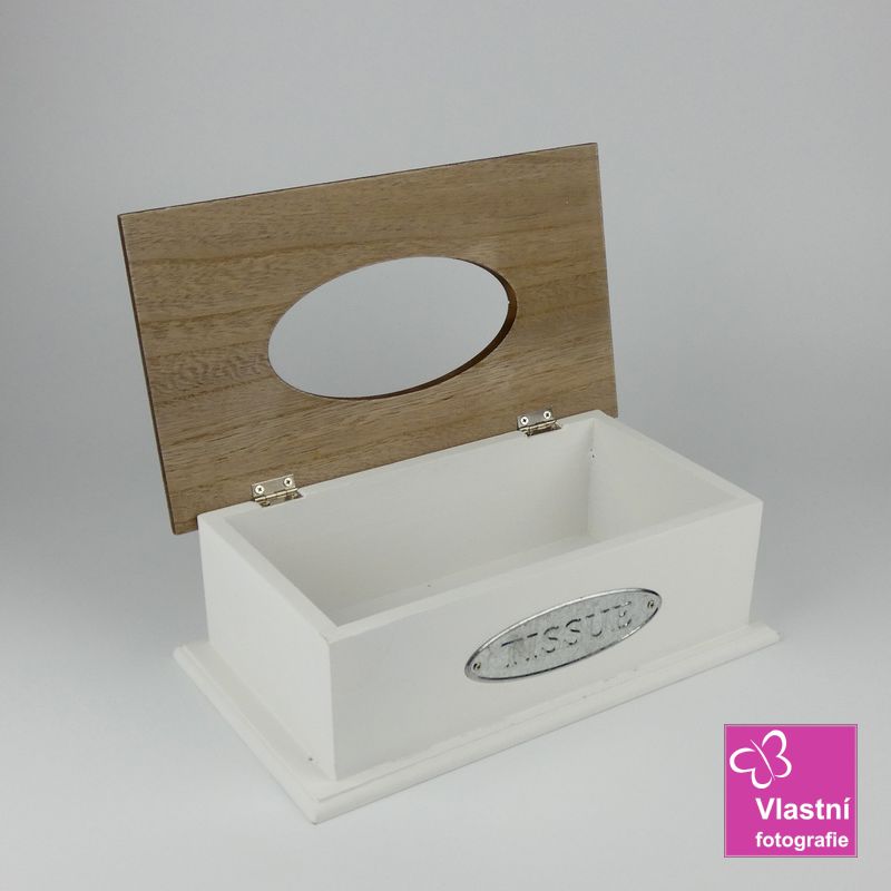 Dřevěný box na kapesníky Tissue