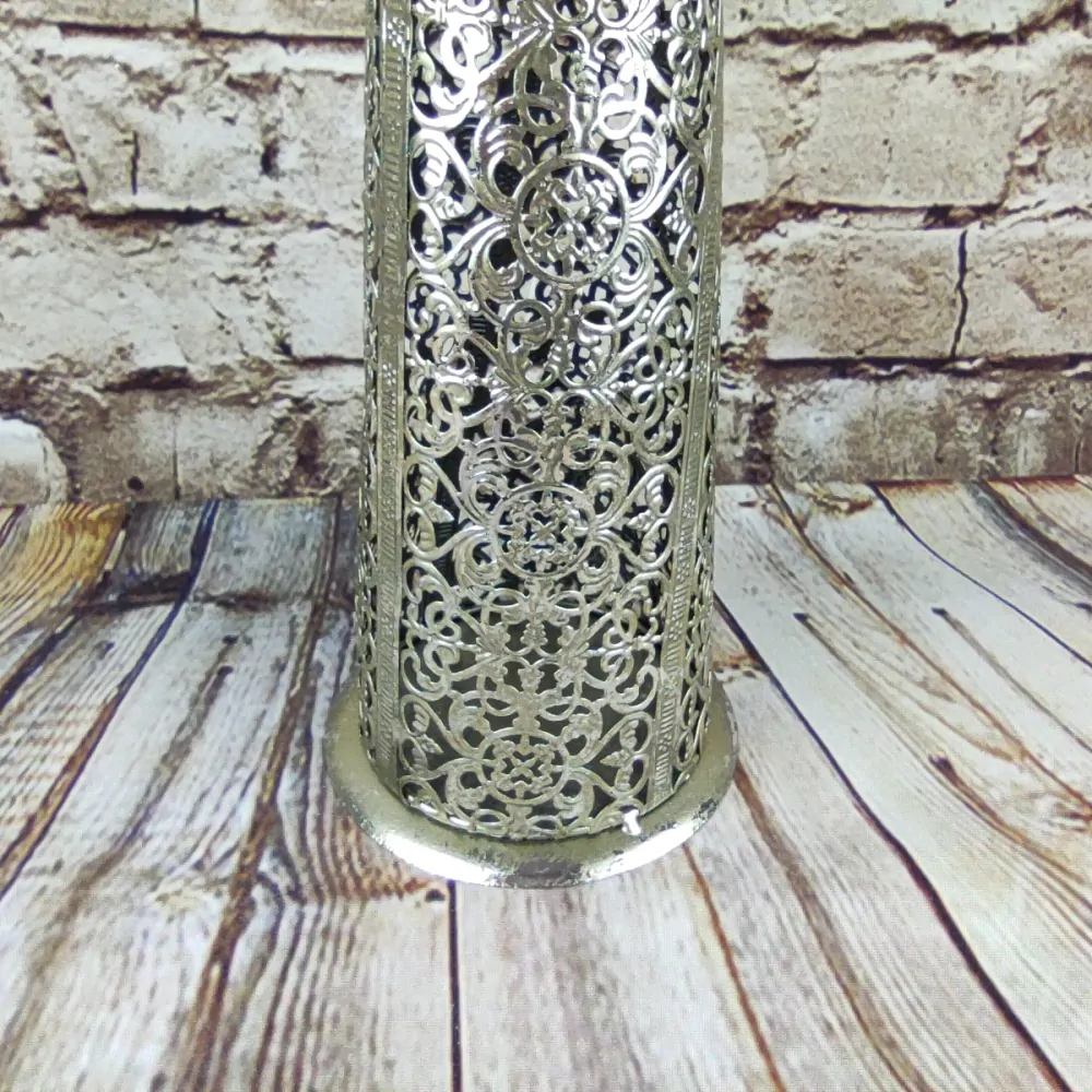 Kovový anděl s miskou- champagne s patinou, 55 cm