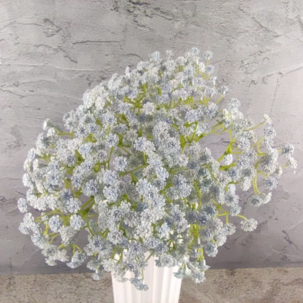 Latexová květina Gypsophila světle modrá- nevěstin závoj, 50 cm