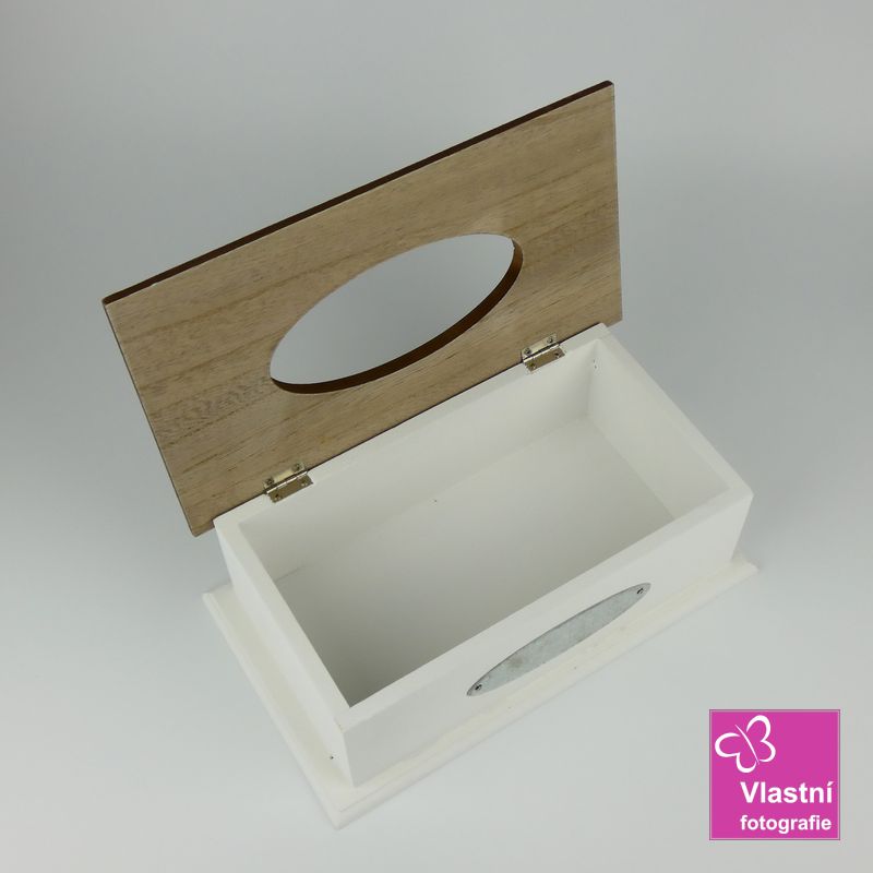 Dřevěný box na kapesníky Tissue