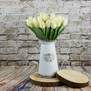 Umělý tulipán krémový- 43 cm, č. 14