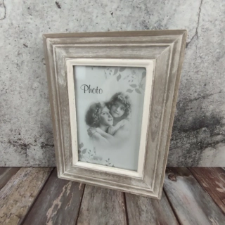 Dřevěný fotorámeček s patinou 21x16 cm