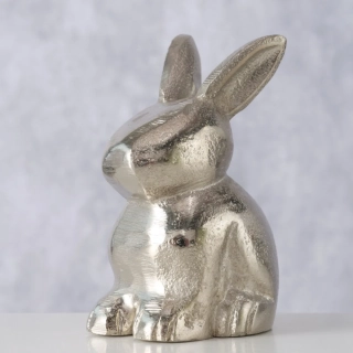 Kovový zajíček- velikonoční figurka 9,6 cm