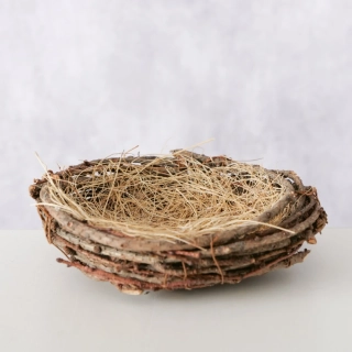 Velikonoční dekorace- hnízdečko z borovicových větviček, 14 cm