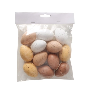 Velikonoční dekorační vajíčka- mix 4 barev, 6 cm, sada 12 ks