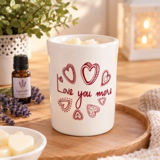 Bílá aromalampa LOVE