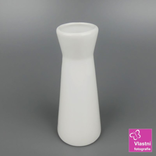 Bílá váza Kapucin- větší 16 cm